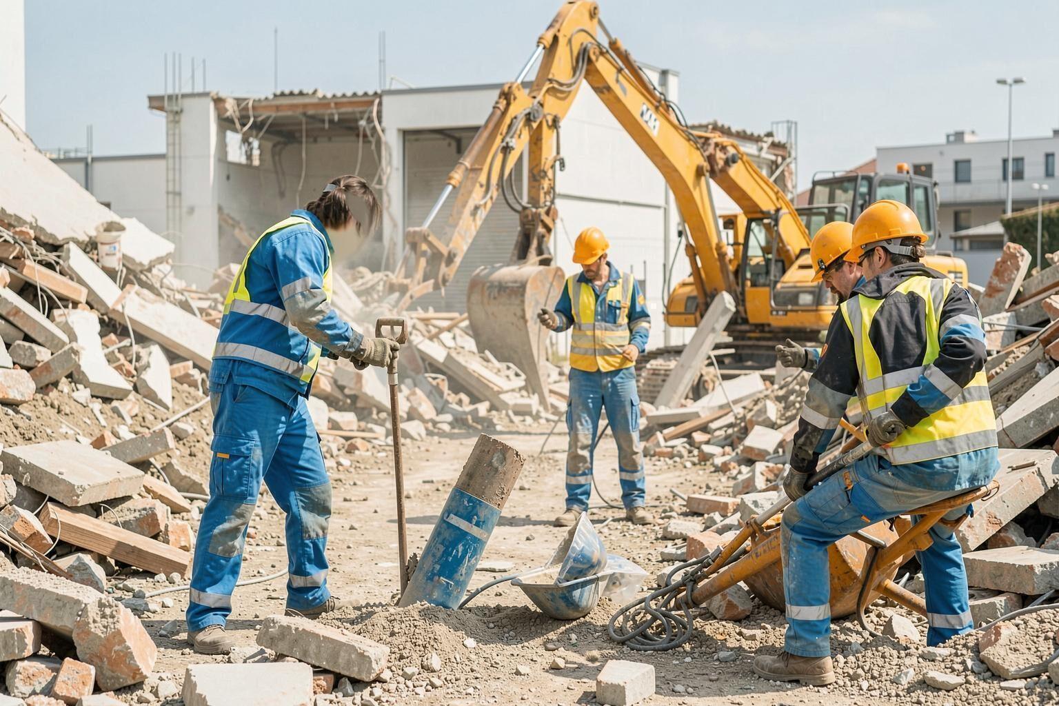 Unsere Leistungen – Schadstoffsanierung und Abbruch in Pforzheim und Umgebung – Herzer Abbruch · Entkernung · Containerdienst